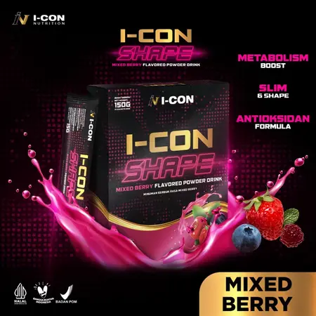 I-CON Nutrition: I-CON Shape Mixed Berry Powder Drink untuk metabolisme, slim & shape, dan antioksidan